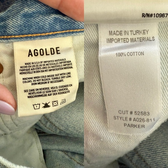 AGOLDE Parker Cut Off Shorts | Size 24 - Picture 7 of 8